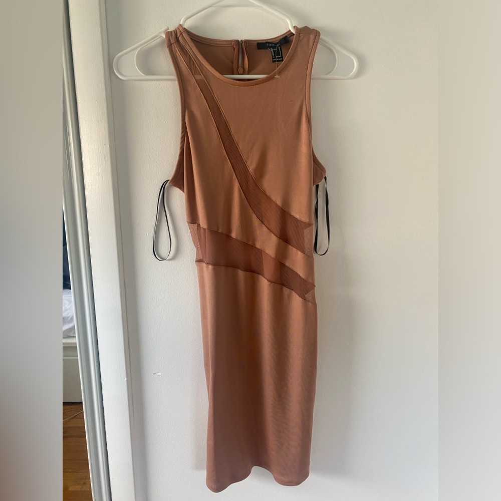Women’s Dress - Tan/Rust color.
